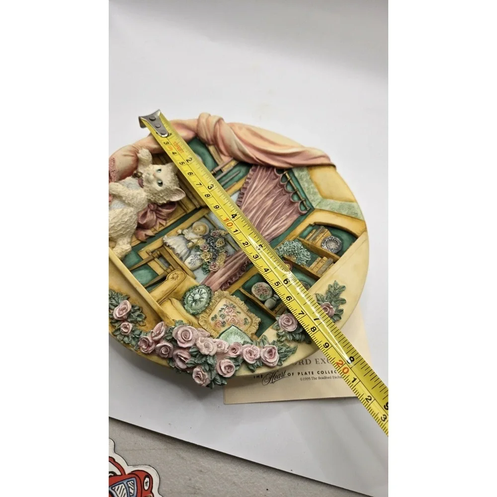 Bradford Exchange Kitty Corner Merri Roderick 3D Wall Plate Purrfectly At Home